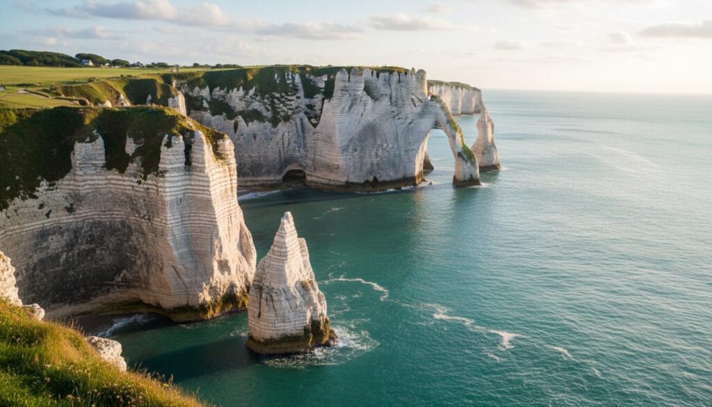 À la découverte des majestueuses falaises d’Étretat en France : un joyau naturel à couper le souffle